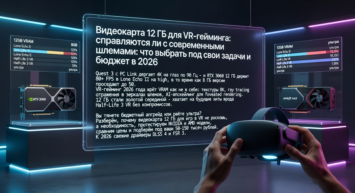 Видеокарта 12 ГБ для VR-гейминга: справляются ли с современными шлемами: что выбрать под свои задачи и бюджет в 2026