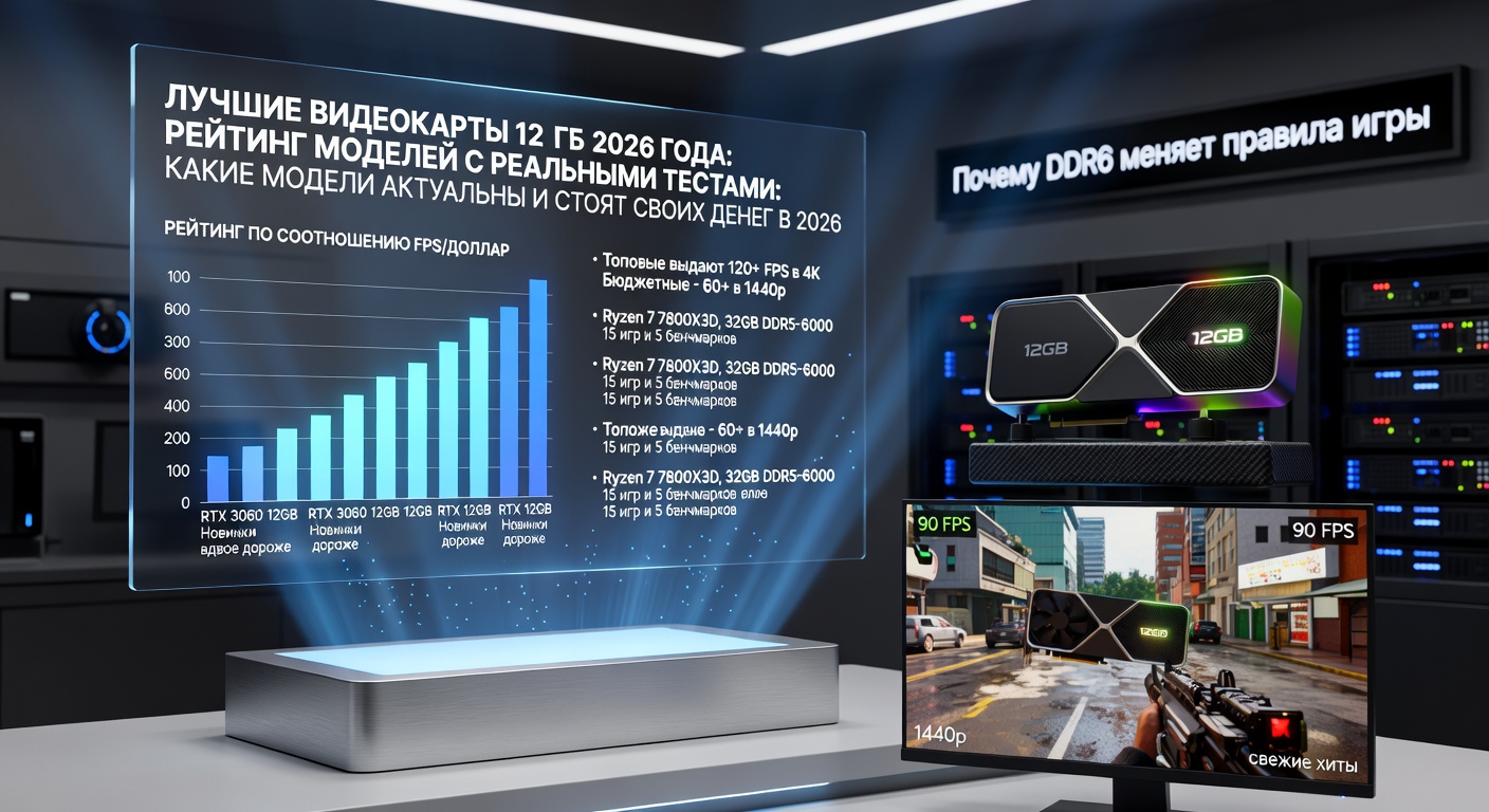 Лучшие видеокарты 12 ГБ 2026 года: рейтинг моделей с реальными тестами: какие модели актуальны и стоят своих денег в 2026